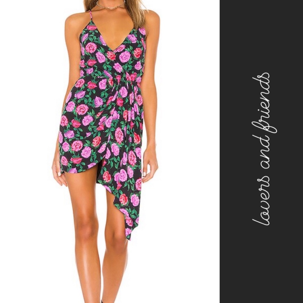 Lovers + Friends Kamala Amelia Floral Mini Cami Asymmetrical Dress NWT • Medium